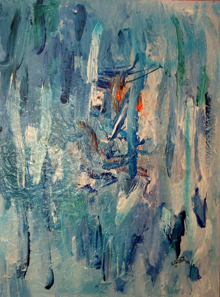 Abstraktion in Blau